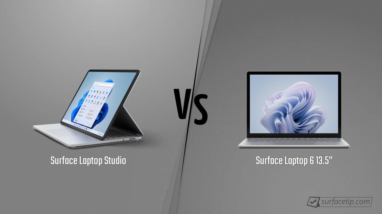 Surface Laptop Studio vs. Surface Laptop 6 13.5”