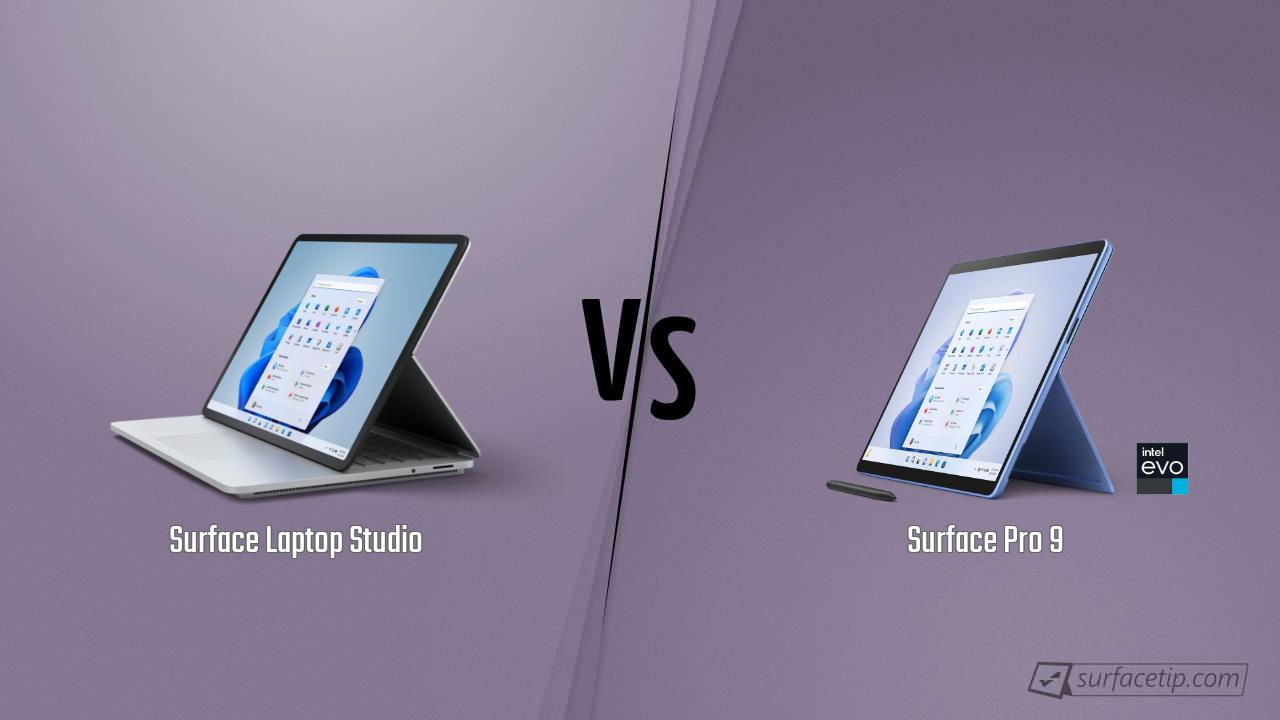 Surface Laptop Studio vs. Surface Pro 9