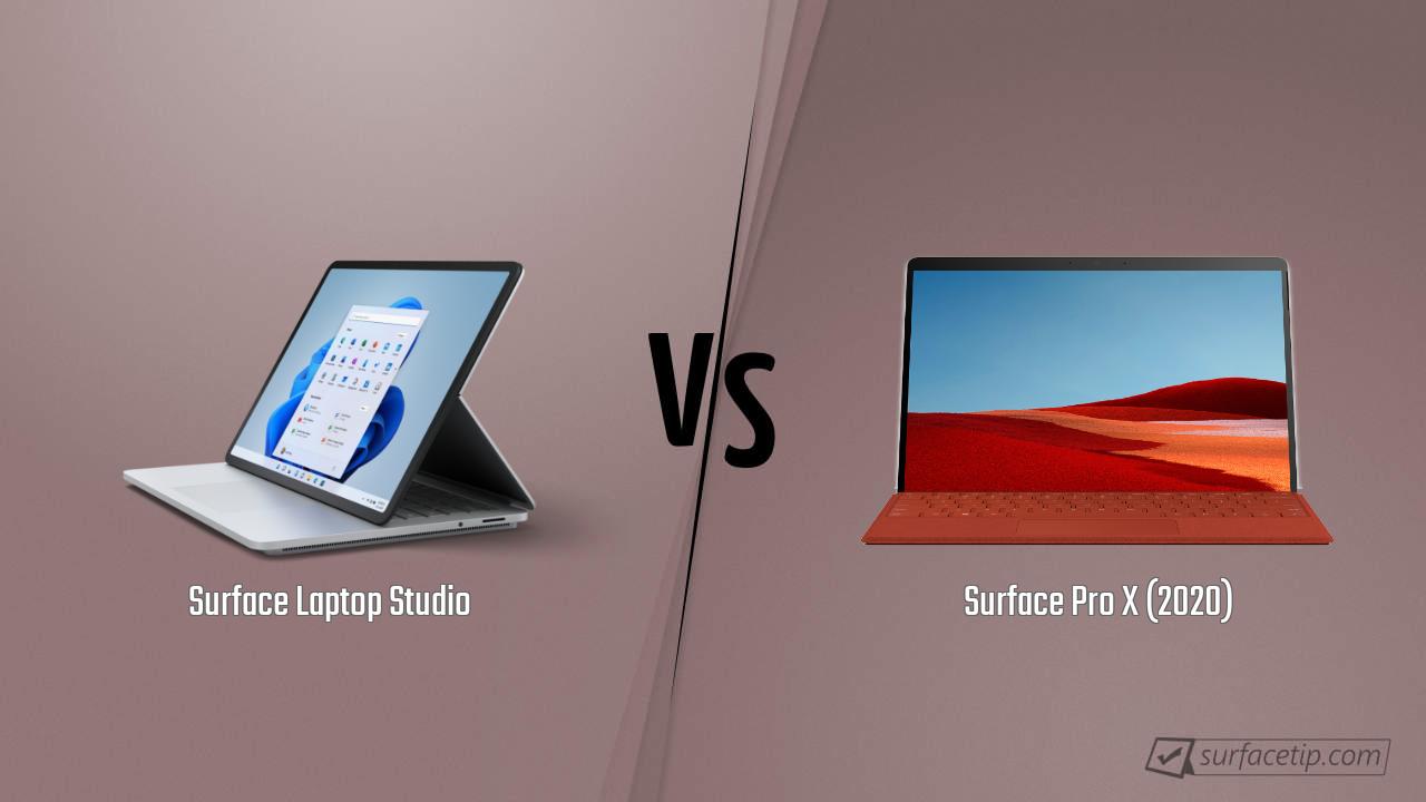 Surface Laptop Studio vs. Surface Pro X (2020)