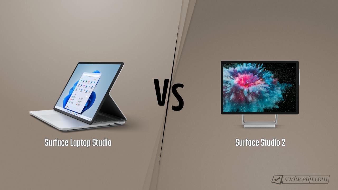 Surface Laptop Studio vs. Surface Studio 2