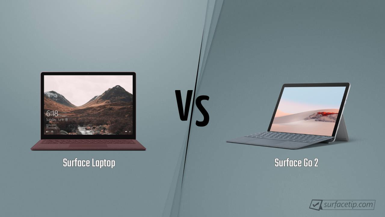 Surface Laptop vs. Surface Go 2