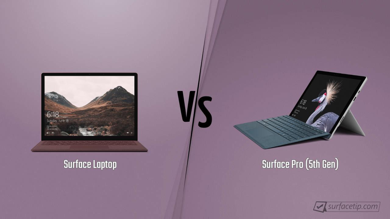 Surface Laptop vs. Surface Pro (5th Gen)
