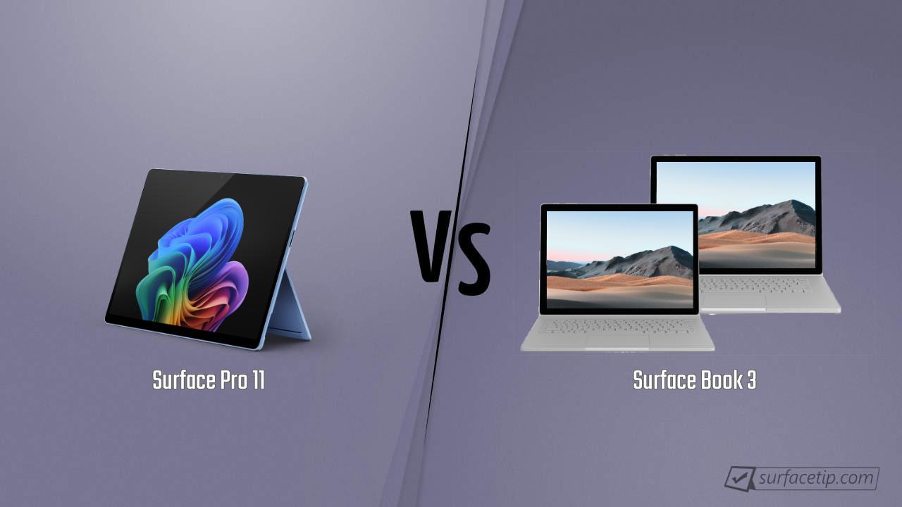 Surface Pro 11 vs. Surface Book 3