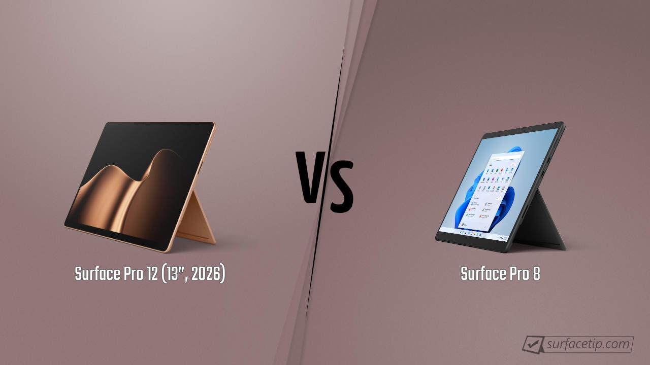 Surface Pro 12 (13”, 2026) vs. Surface Pro 8