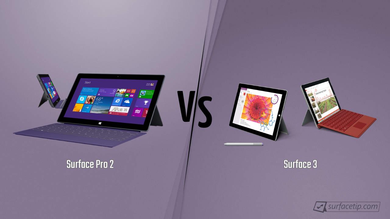 Surface Pro 2 vs. Surface 3