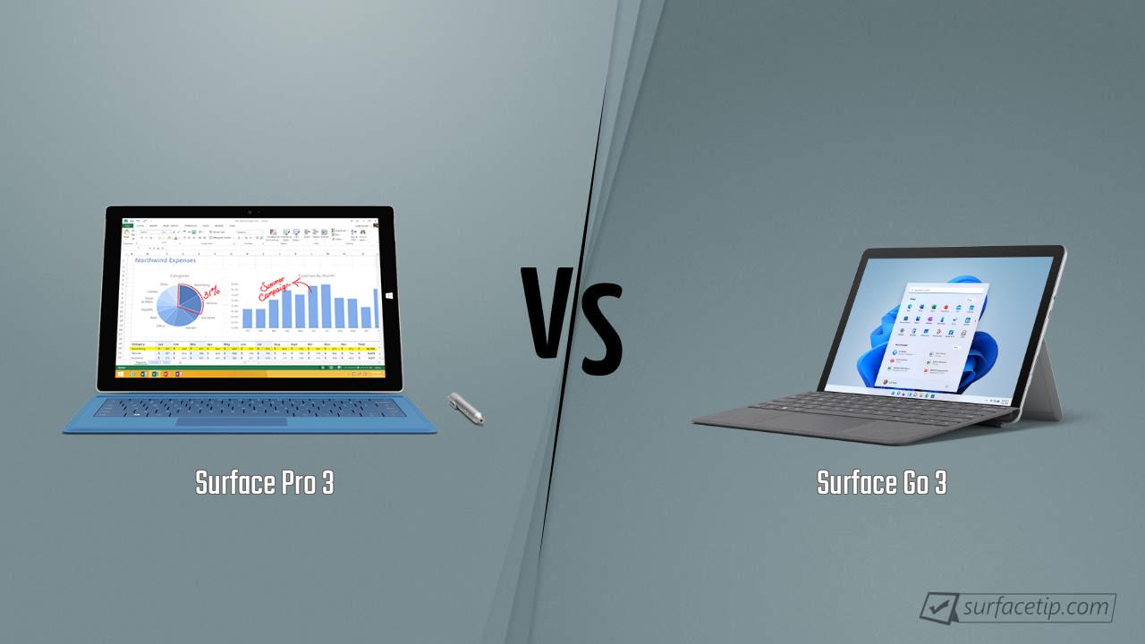Surface Pro 3 vs. Surface Go 3