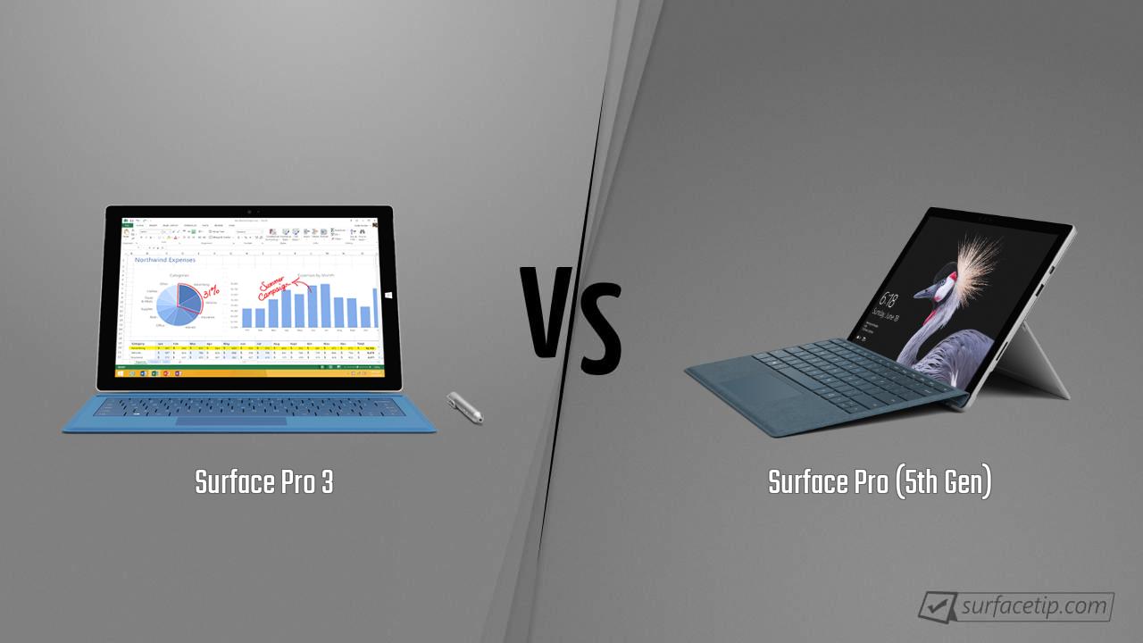 Surface Pro 3 vs. Surface Pro (5th Gen)
