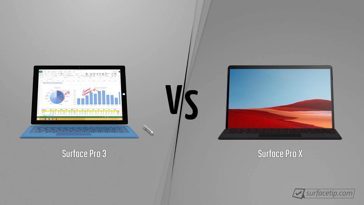 Surface Pro 3 vs. Surface Pro X