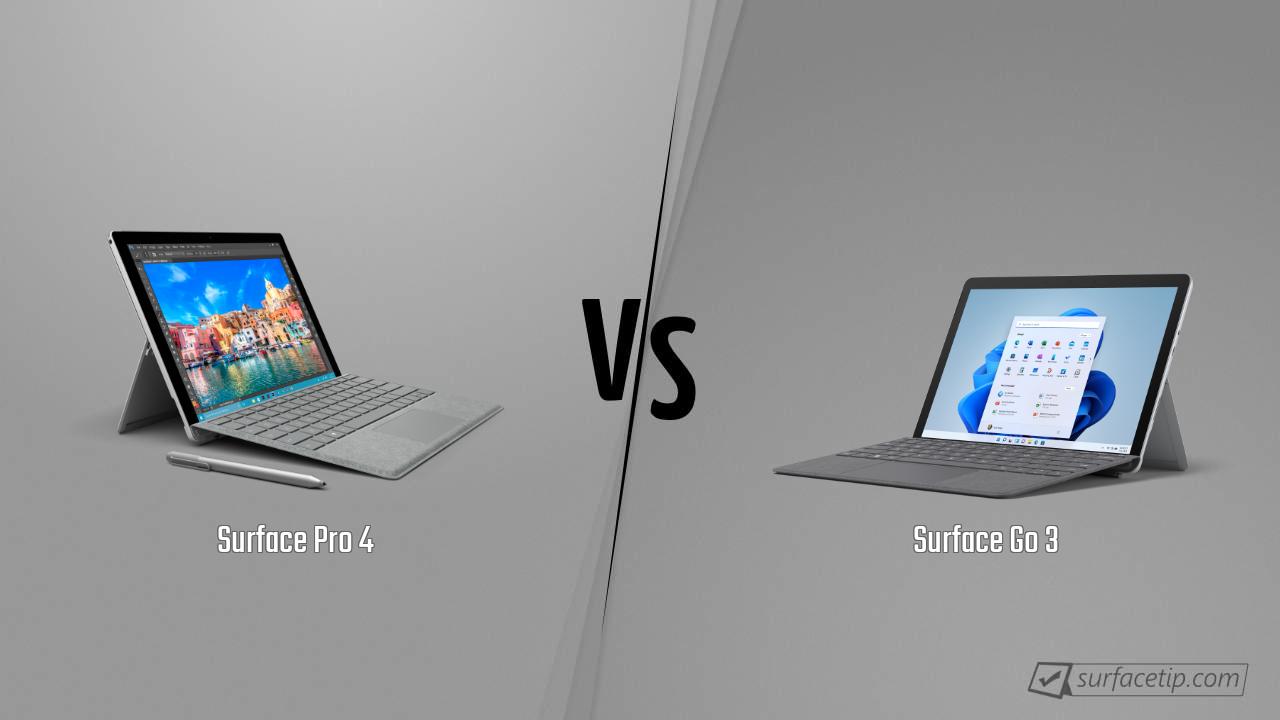 Surface Pro 4 vs. Surface Go 3