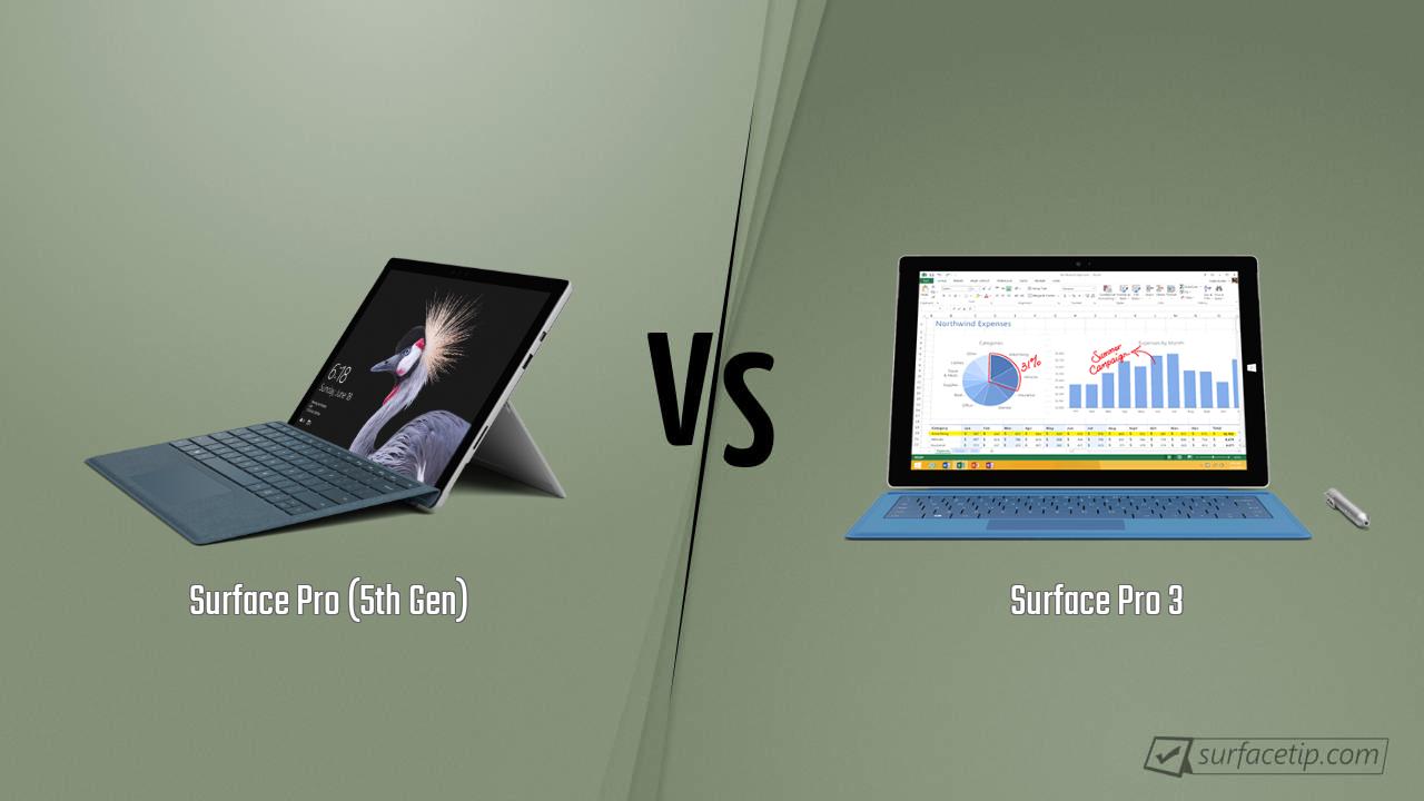 Surface Pro 5 vs. Surface Pro 3