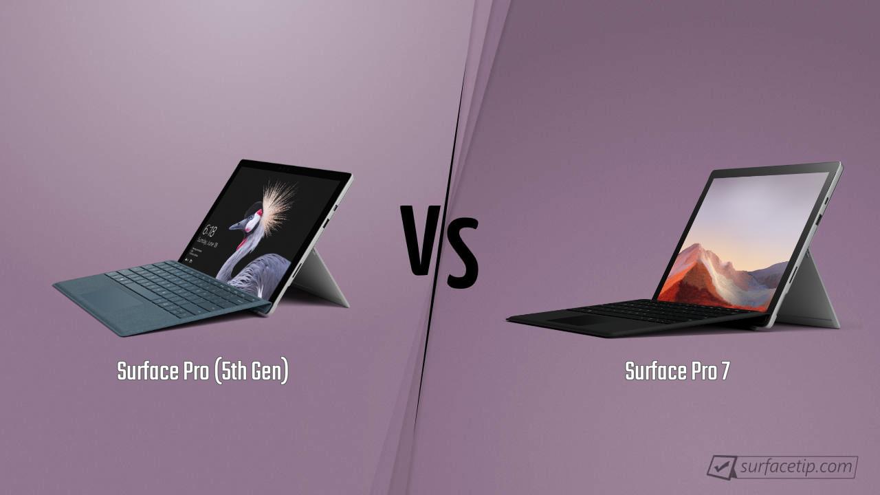 Surface Pro (5th Gen) vs. Surface Pro 7