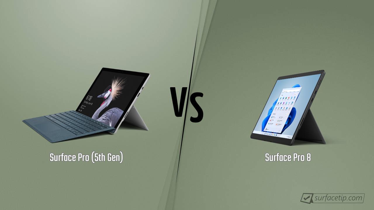 Surface Pro (5th Gen) vs. Surface Pro 8
