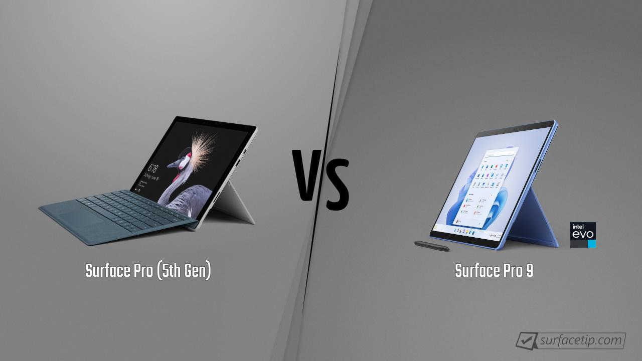Surface Pro (5th Gen) vs. Surface Pro 9