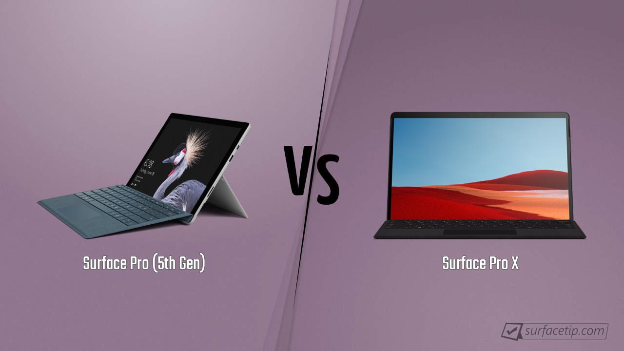 Surface Pro (5th Gen) vs. Surface Pro X