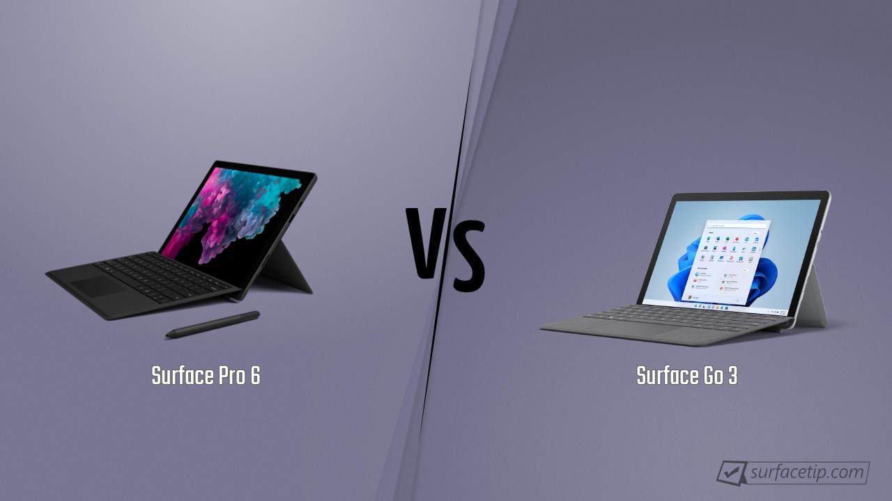 Surface Pro 6 vs. Surface Go 3