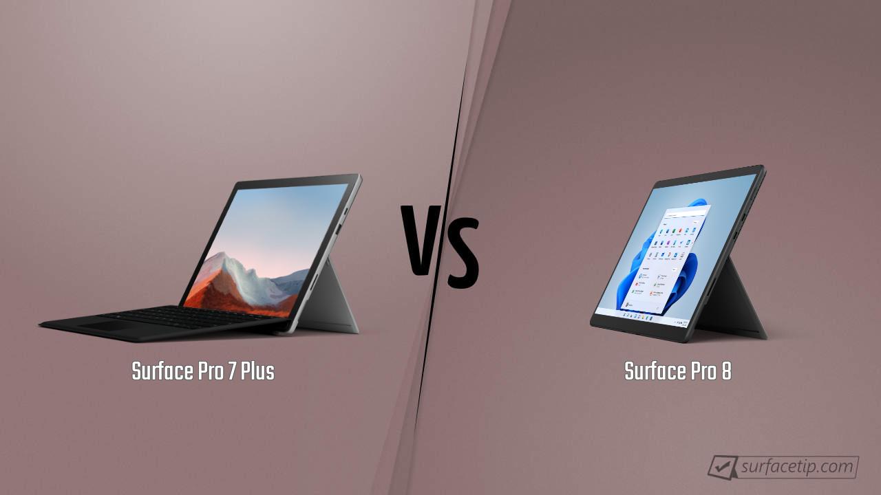 Surface Pro 7 Plus vs. Surface Pro 8