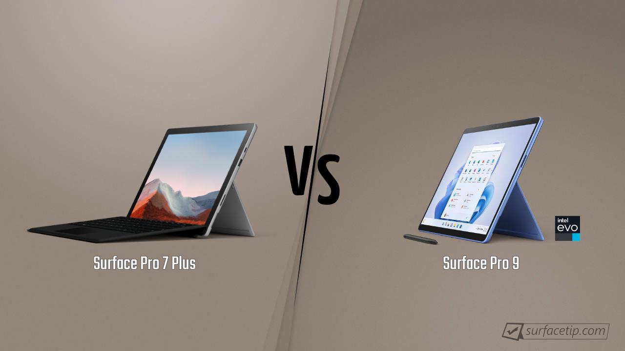 Surface Pro 7 Plus vs. Surface Pro 9