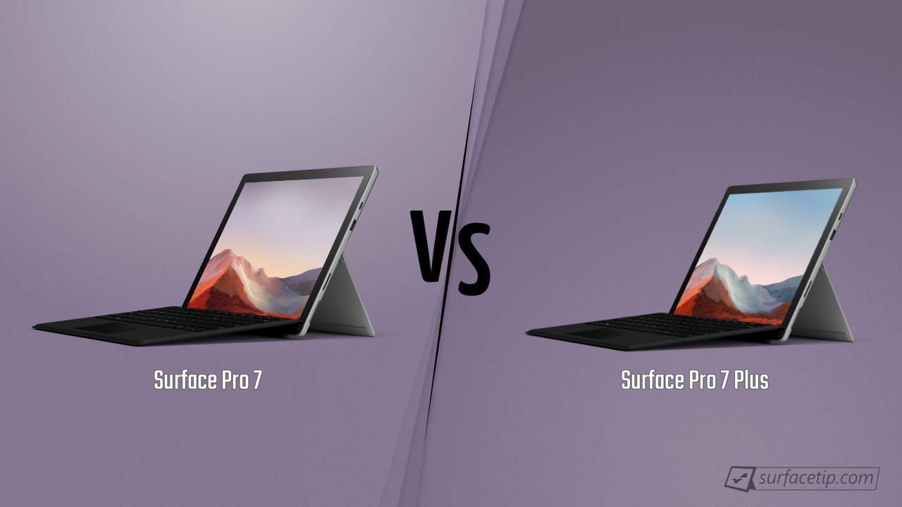 Surface Pro 7 vs. Surface Pro 7 Plus