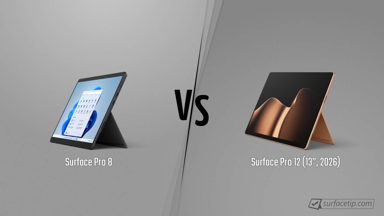 Surface Pro 8 vs. Surface Pro 12 (13”, 2026)