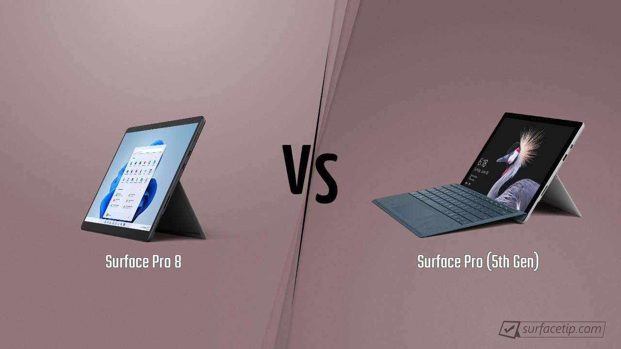 Surface Pro 8 vs. Surface Pro 5