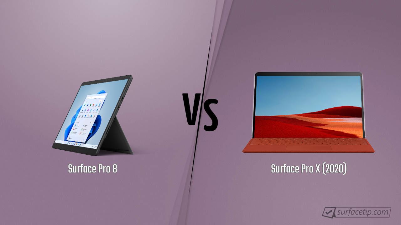 Surface Pro 8 vs. Surface Pro X (2020)