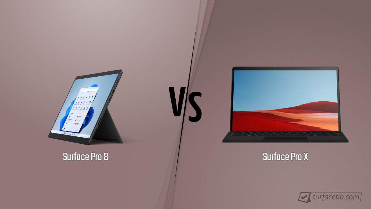 Surface Pro 8 vs. Surface Pro X