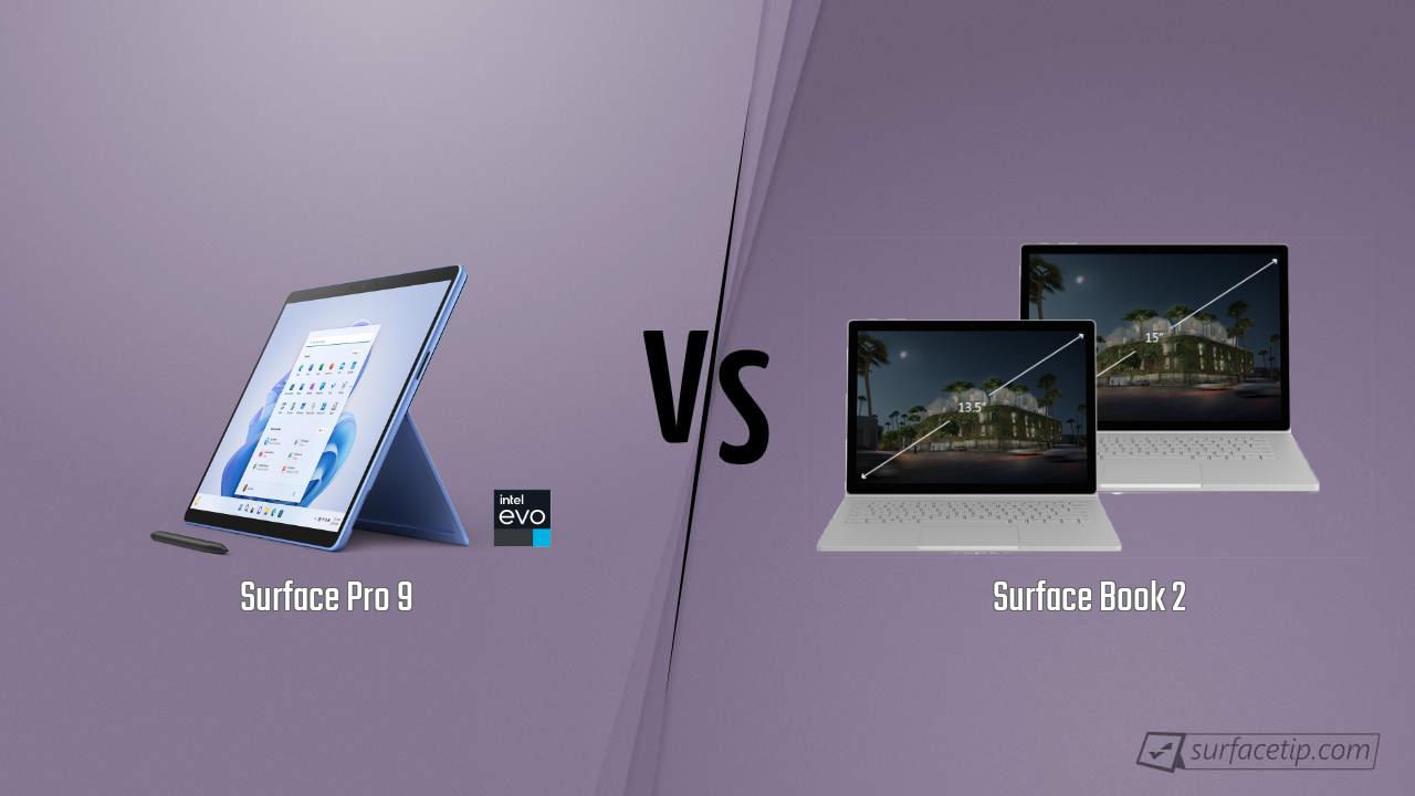 Surface Pro 9 vs. Surface Book 2