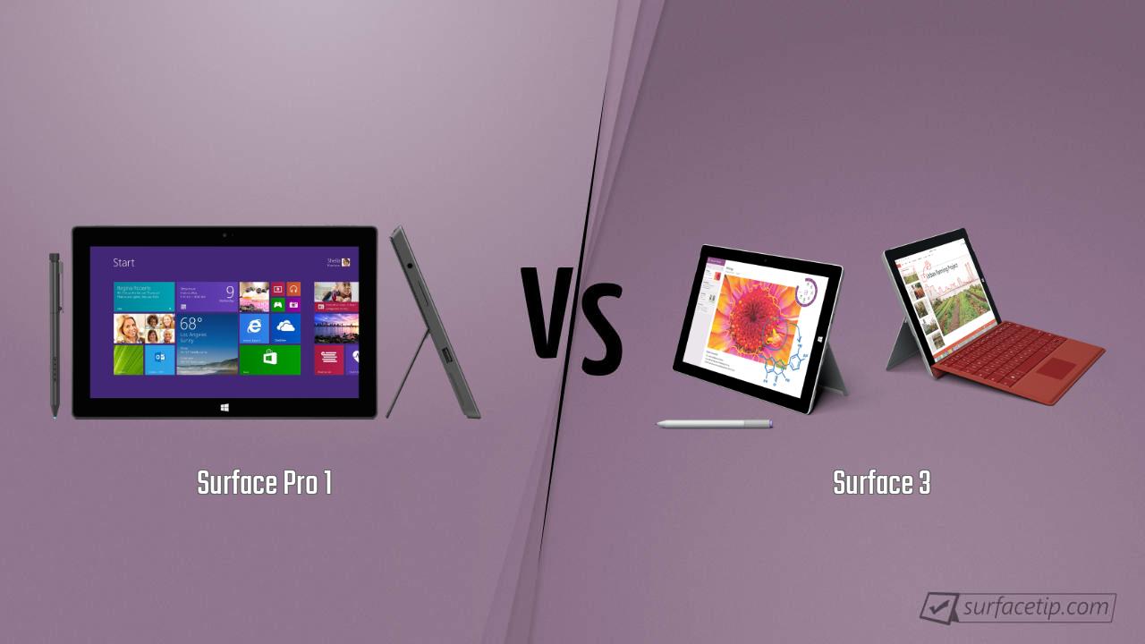 Surface Pro 1 vs. Surface 3