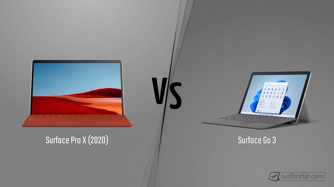 Surface Pro X (2020) vs. Surface Go 3