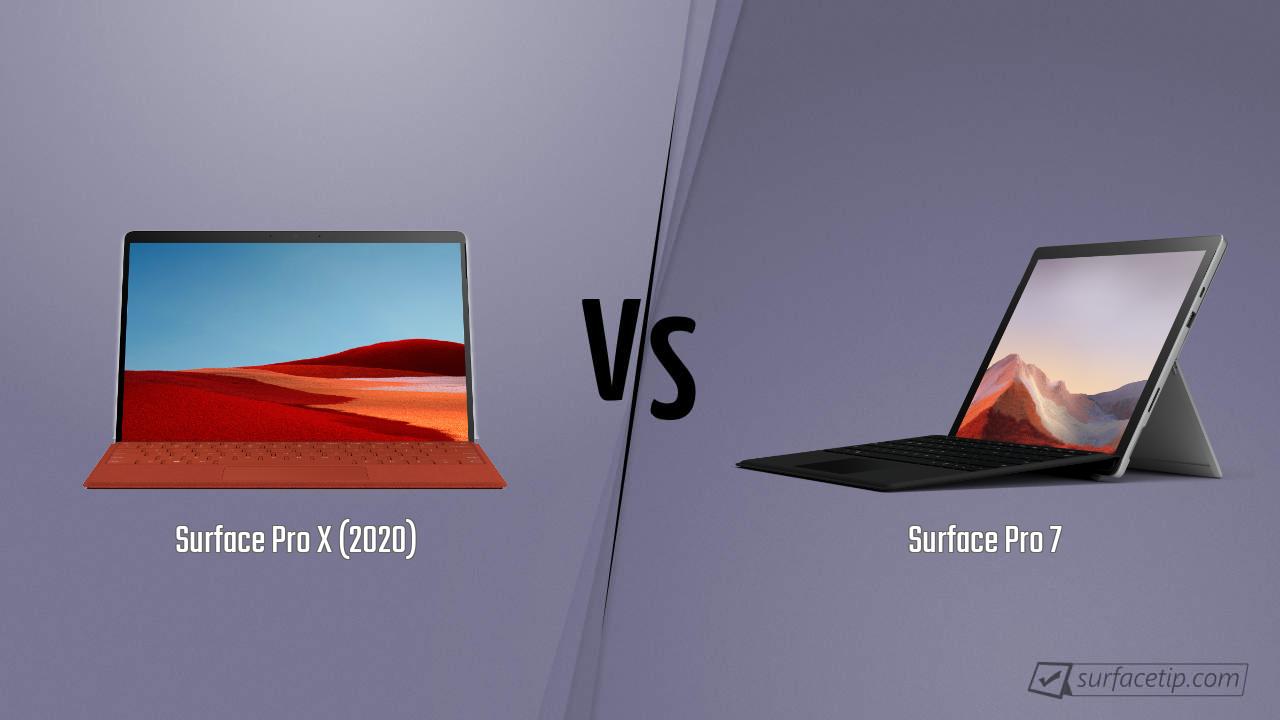 Surface Pro X (2020) vs. Surface Pro 7