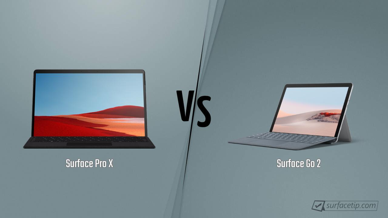 Surface Pro X vs. Surface Go 2