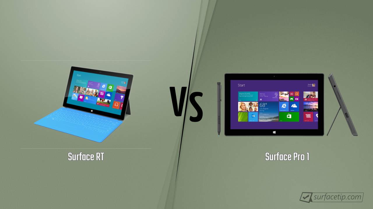 Surface RT vs. Surface Pro 1