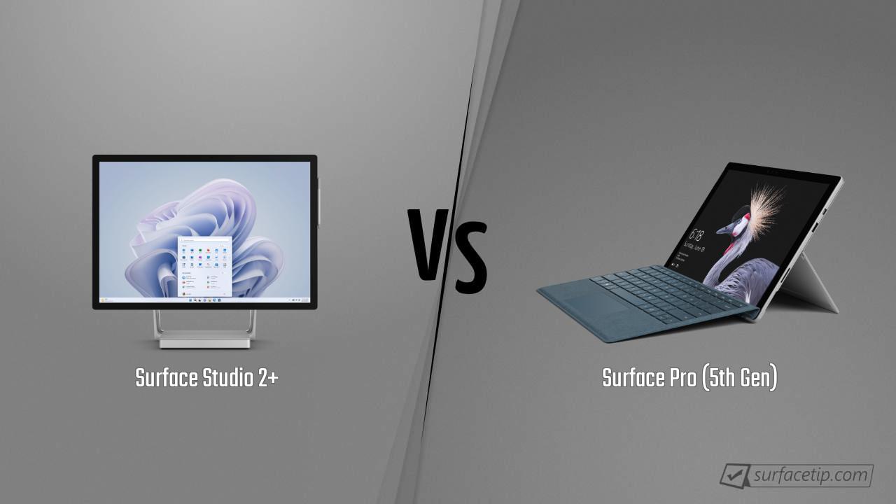 Surface Studio 2+ vs. Surface Pro (5th Gen)