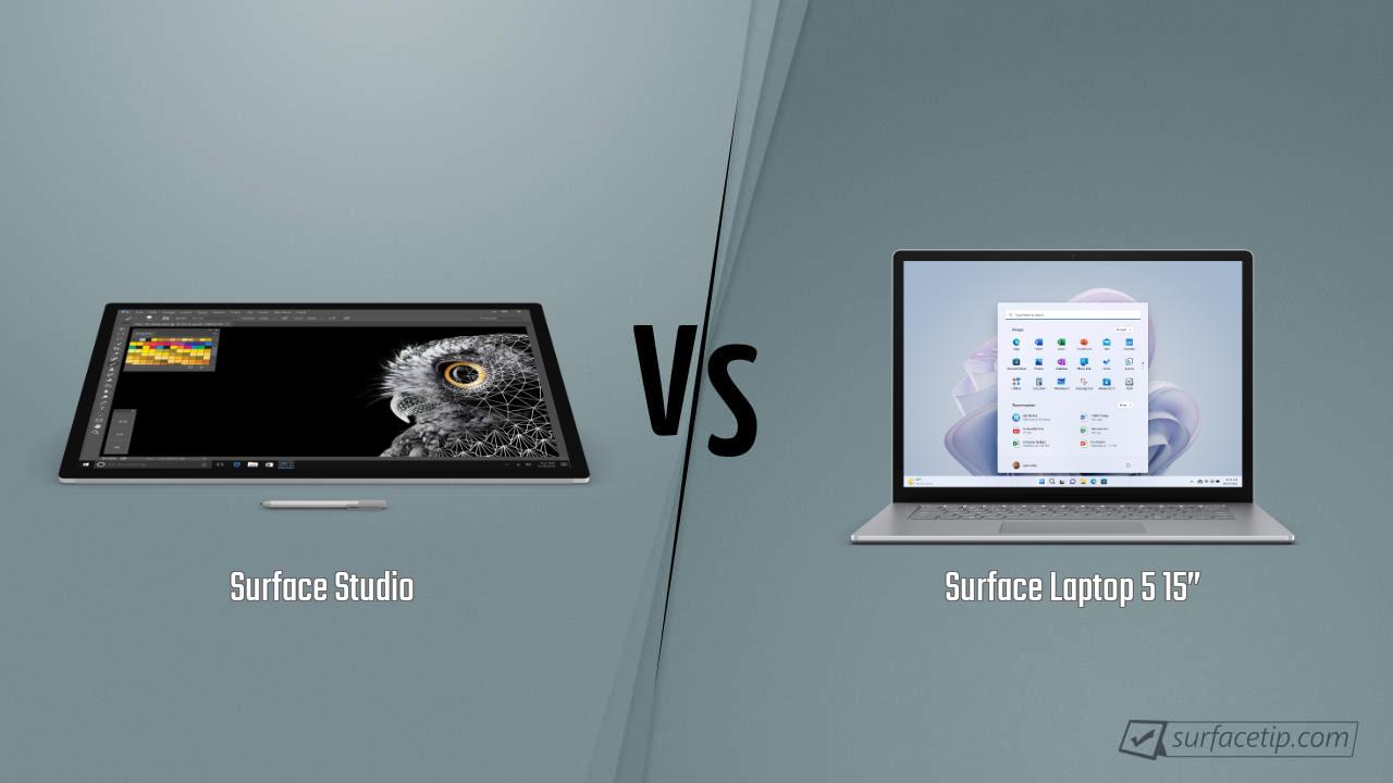 Surface Studio vs. Surface Laptop 5 15”