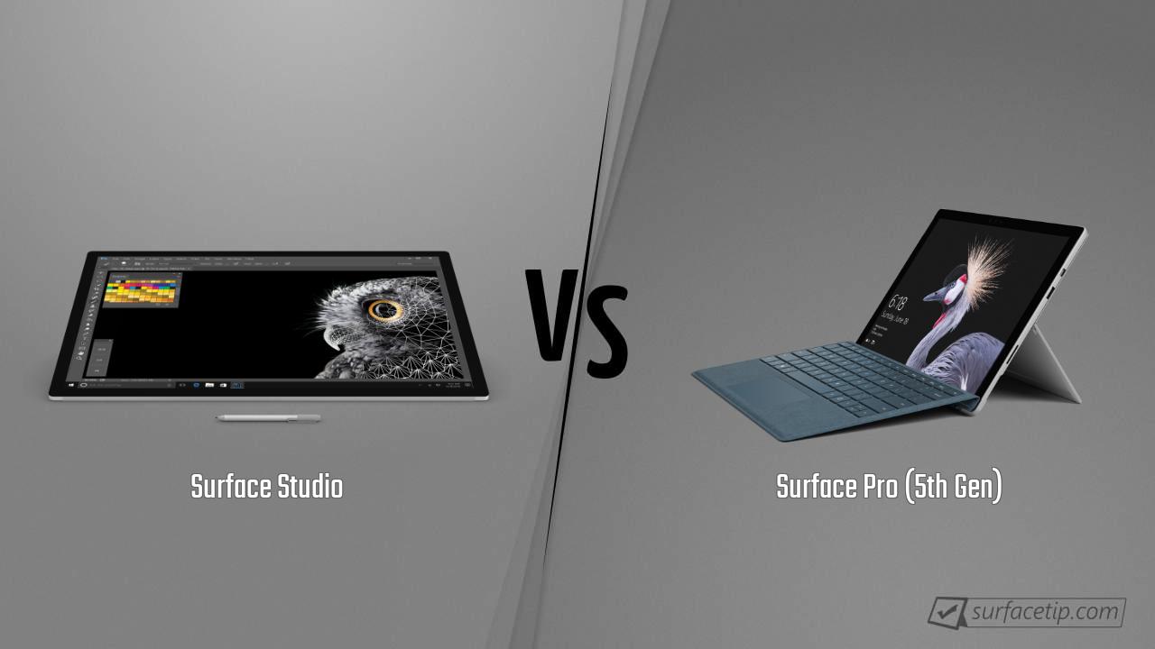 Surface Studio vs. Surface Pro (5th Gen)