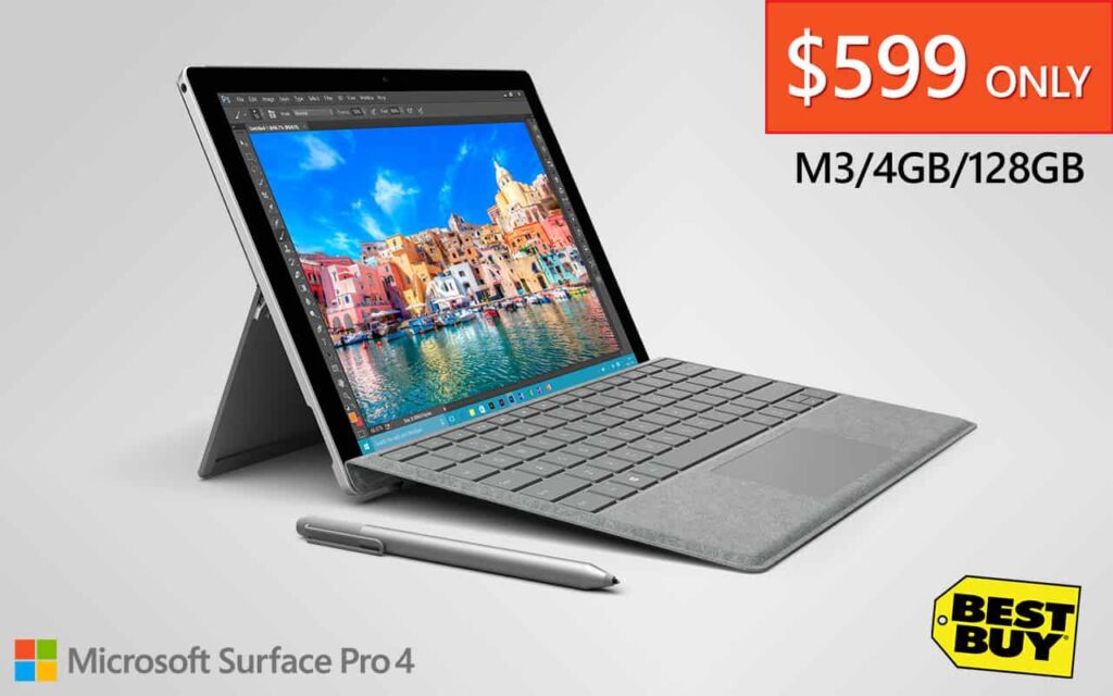 Surface Pro 4 with Intel Core m3 bundle with Signature Type Cover only at $599 at BestBuy