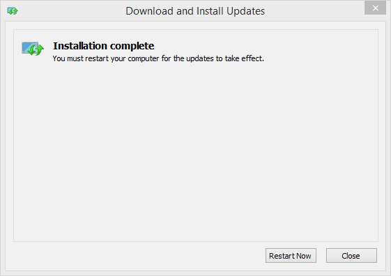 Install and Reboot