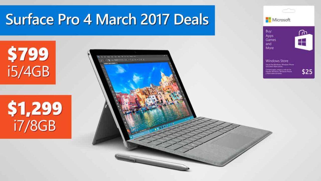 Surface Pro 4 Deals in March 2017