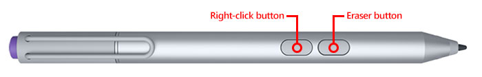 Surface Pro 3 Pen's right-click button and eraser button