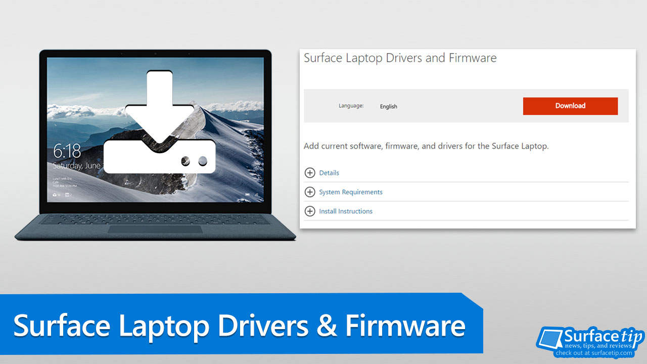Surface Laptop Drivers and Firmware Download