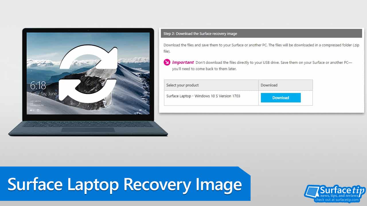 Download Surface Laptop Recovery Image