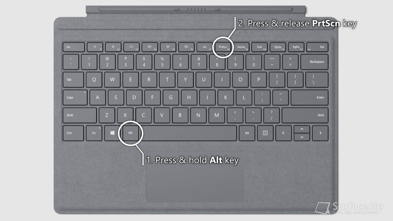 Surface Signature Type Cover - Alt + PrtScn
