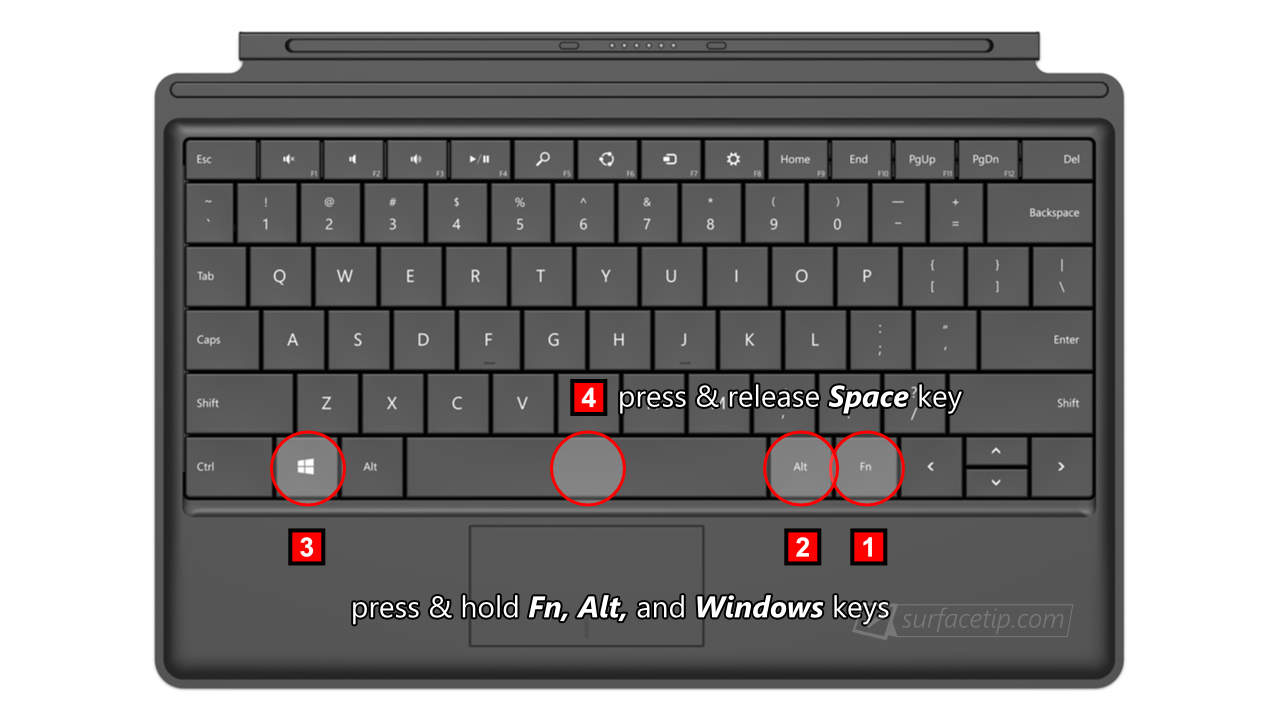 Capture Active Window Key Sequences on Surface Pro 1 and Pro 2 Keyboard