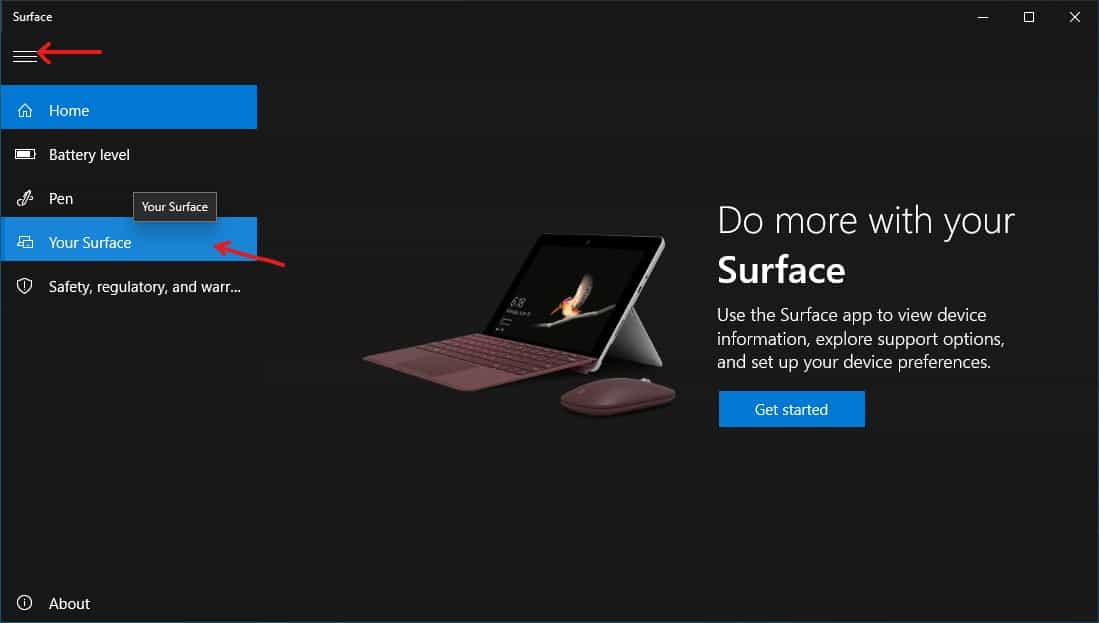Open Your Surface from the Surface app