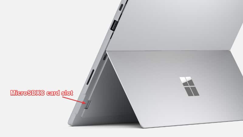 Surface Pro 7 MicroSD Card Slot