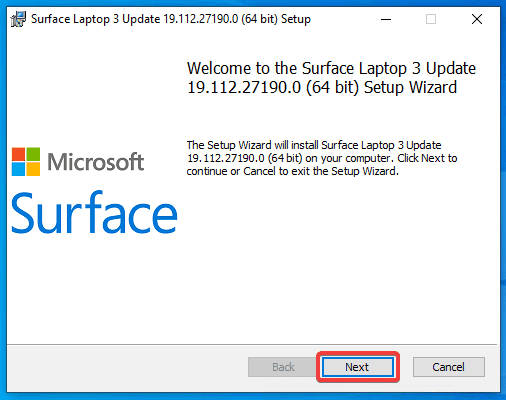 Installing Surface Laptop 3 Drivers Step 1