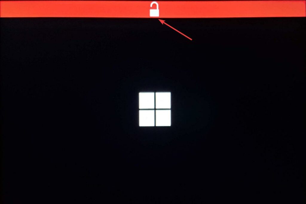 Secure Boot Disabled Red Bar on Newer Surface