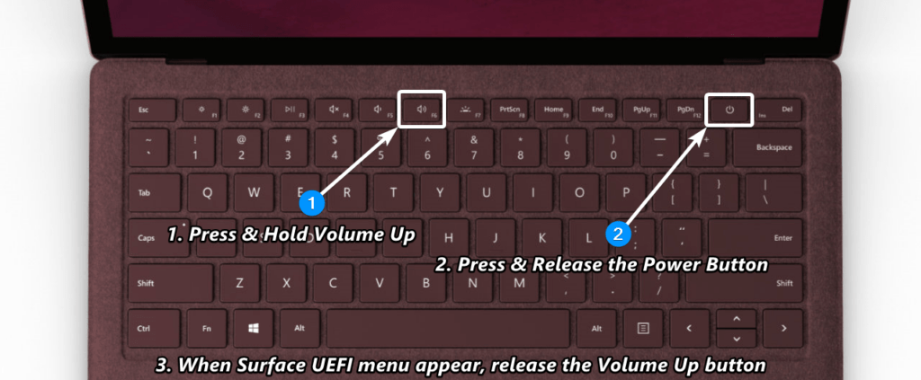 How to Enter Surface Laptop UEFI/BIOS Settings