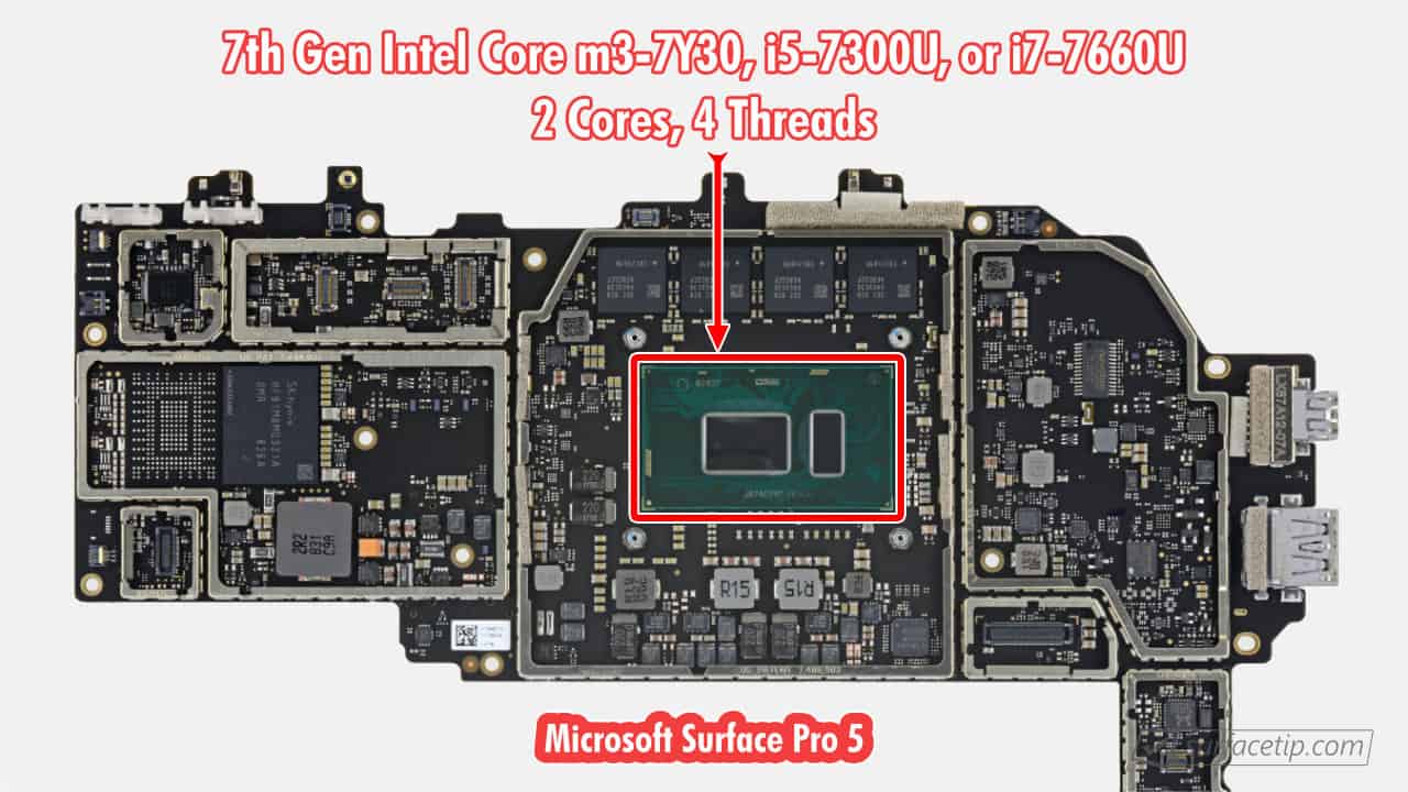 What processors is in Microsoft Surface Pro 5?