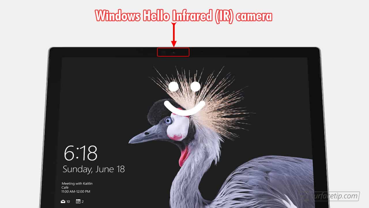 Surface Pro 5 Windows Hello Face Authentication